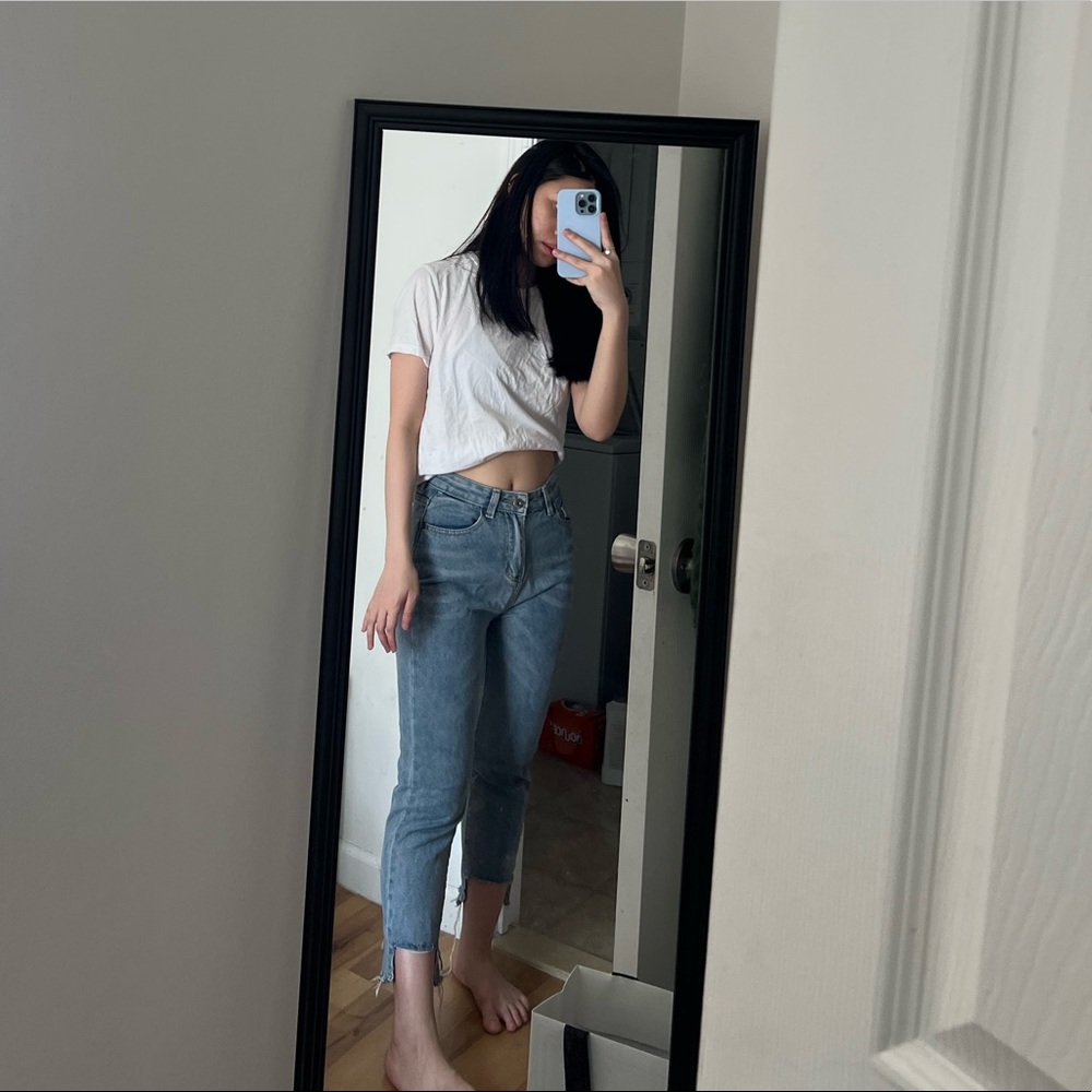 high waisted jeans